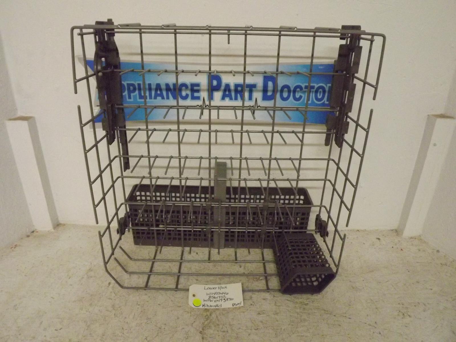 KitchenAid Dishwasher W11498446 8561733 WPW10473836 Lower Rack Used KitchenAid Dishwasher W11498446 8561733 WPW10473836 Lower Rack Used
